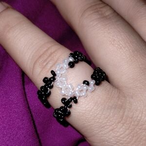 Moon Beaded Ring